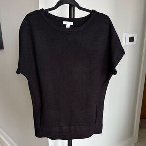 New York & Company Black Knit Oversized Sweater Shirt